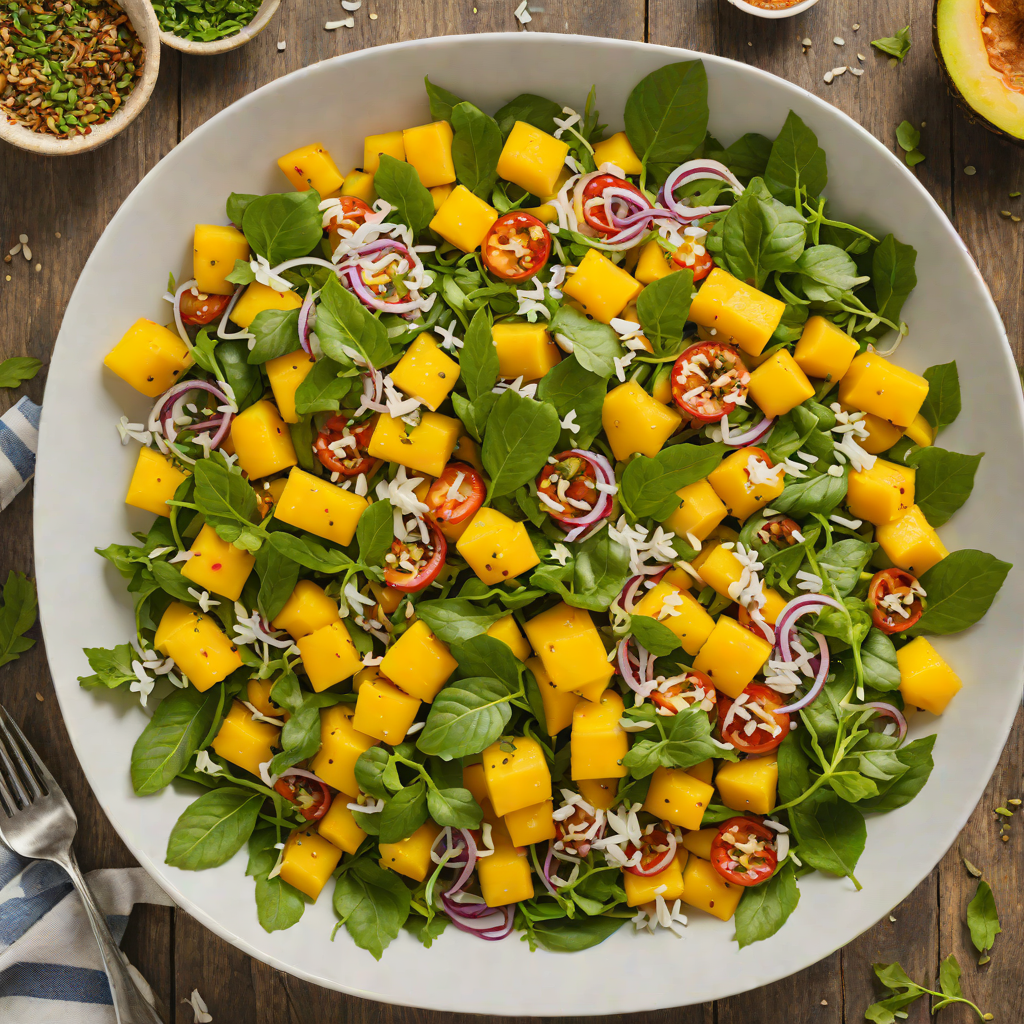 Charred Tiki-Style Coconut and Mango Salad