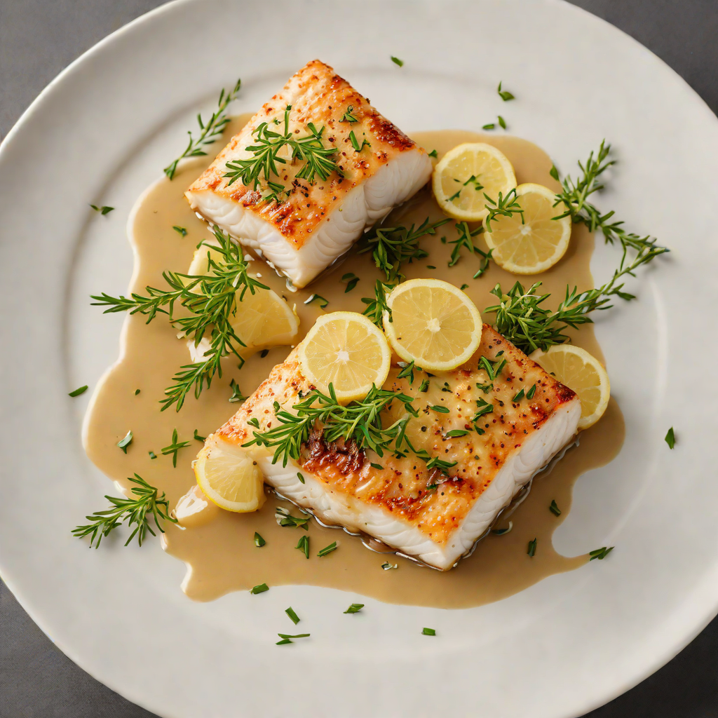 Sautéed North Sea Cod with Lemon-Thyme Pan Sauce