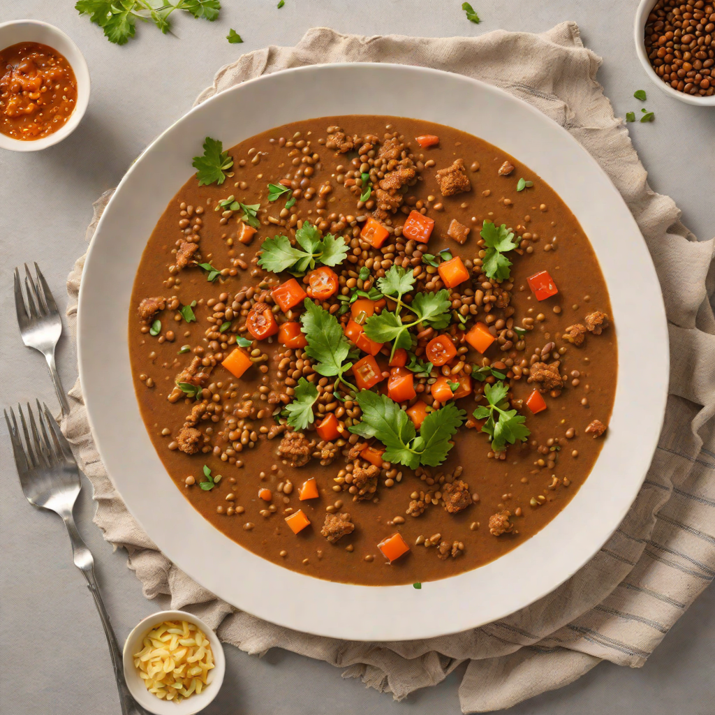 Simmered Berbere-Spiced Injera Stew with Lentils
