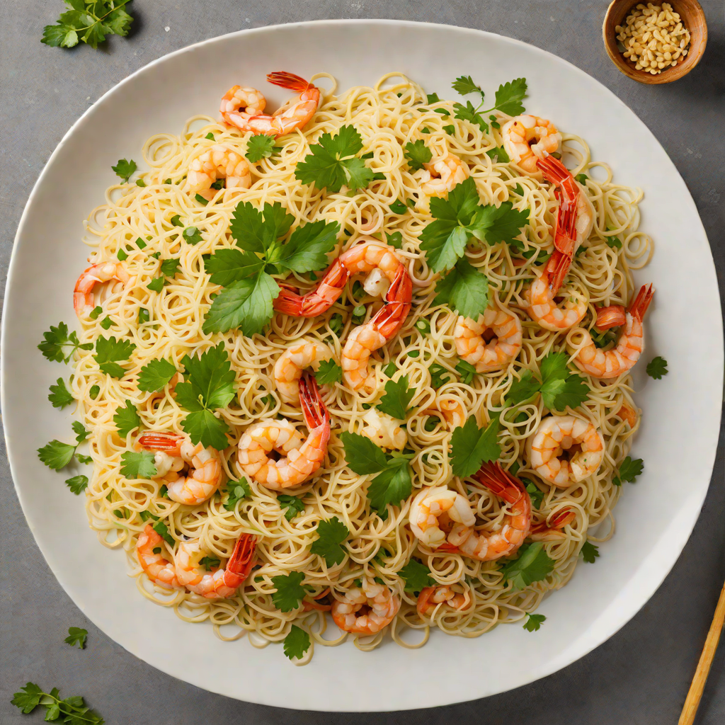 Stir-Fried Rice Vermicelli with Shrimp and Fresh Herbs