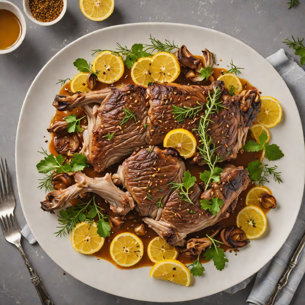 Slow-Roasted Lamb Shoulder with Preserved Lemon and Cumin