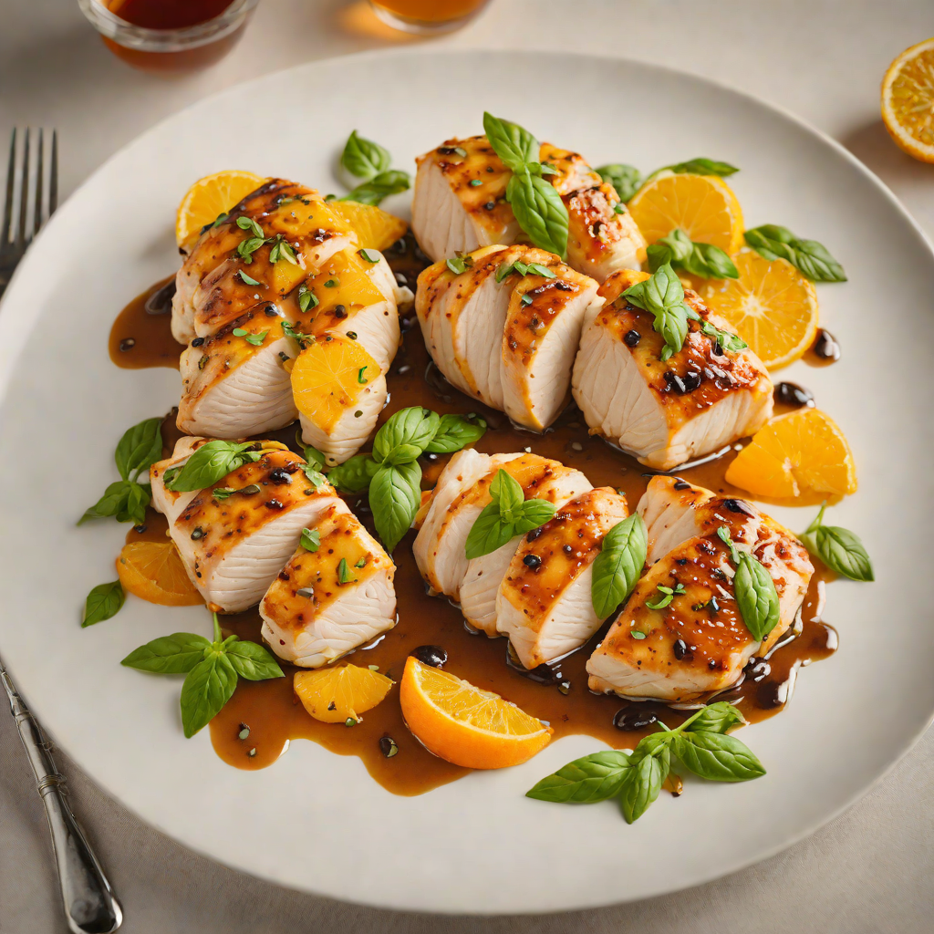 Pan-Seared Chicken with Orange-Basil Reduction
