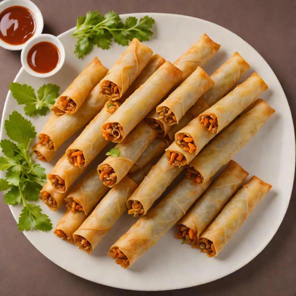 Pan-Fried Lumpia with Carrot and Pork Filling