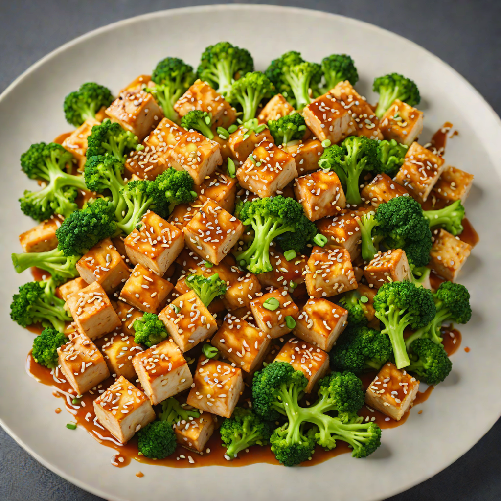 Stir-Fried Tofu with Spicy Sesame and Broccoli