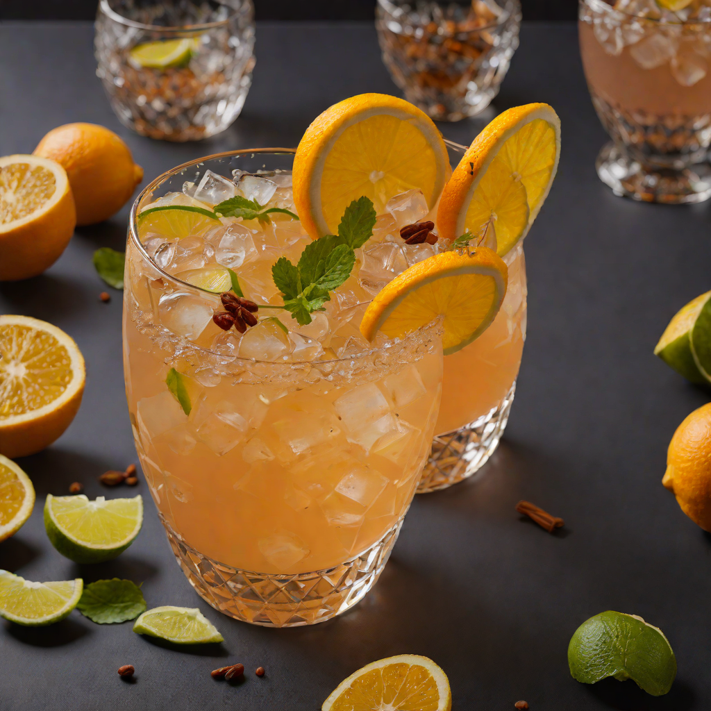 Classic Citrus and Spice Rum Punch with Fresh Ginger