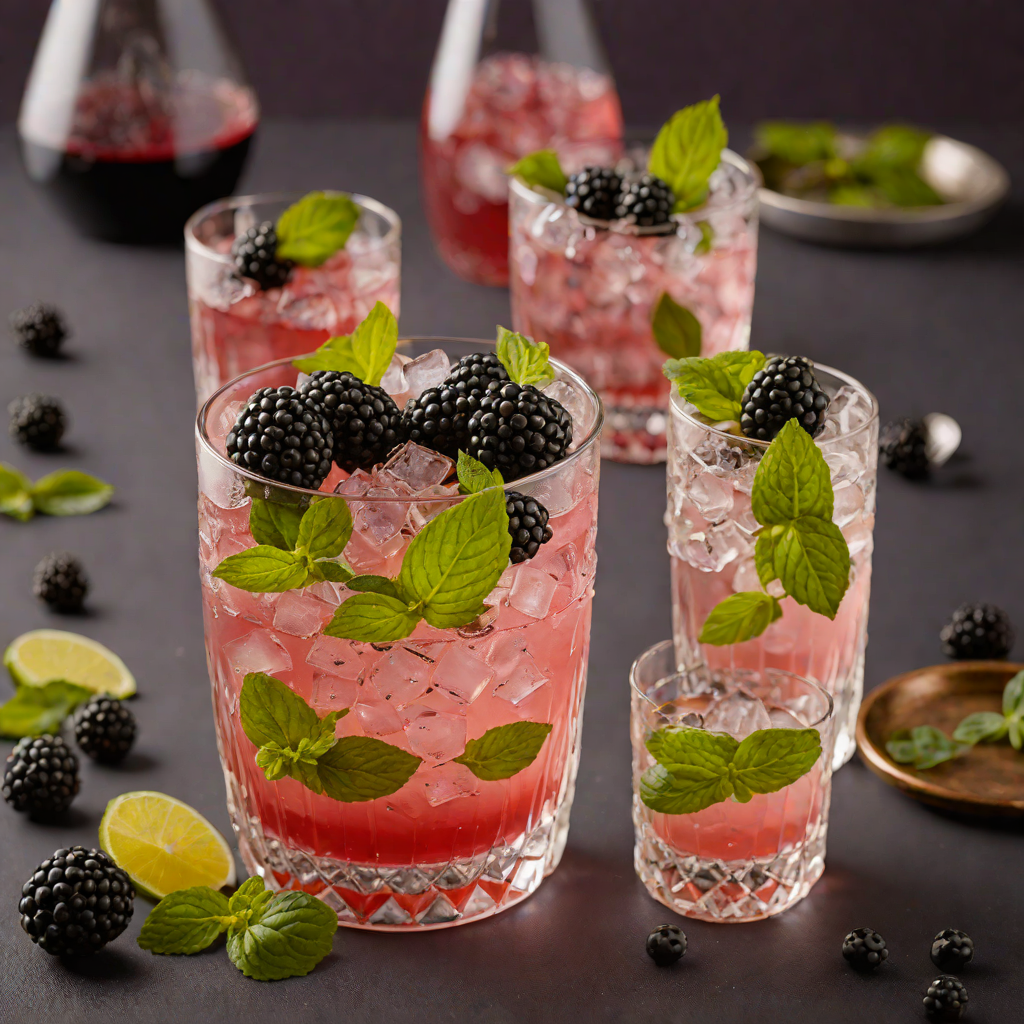 Blackberry-Basil Vodka Collins