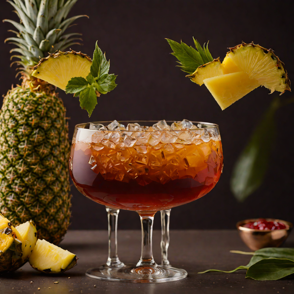 Stout-Spiked Jungle Bird Cocktail with Pineapple and Campari