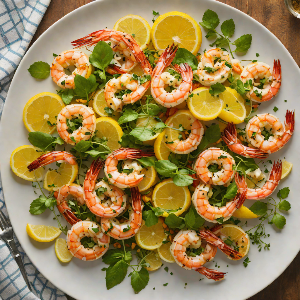 Grilled Citrus-Garlic Shrimp with St. Augustine Herb Salad