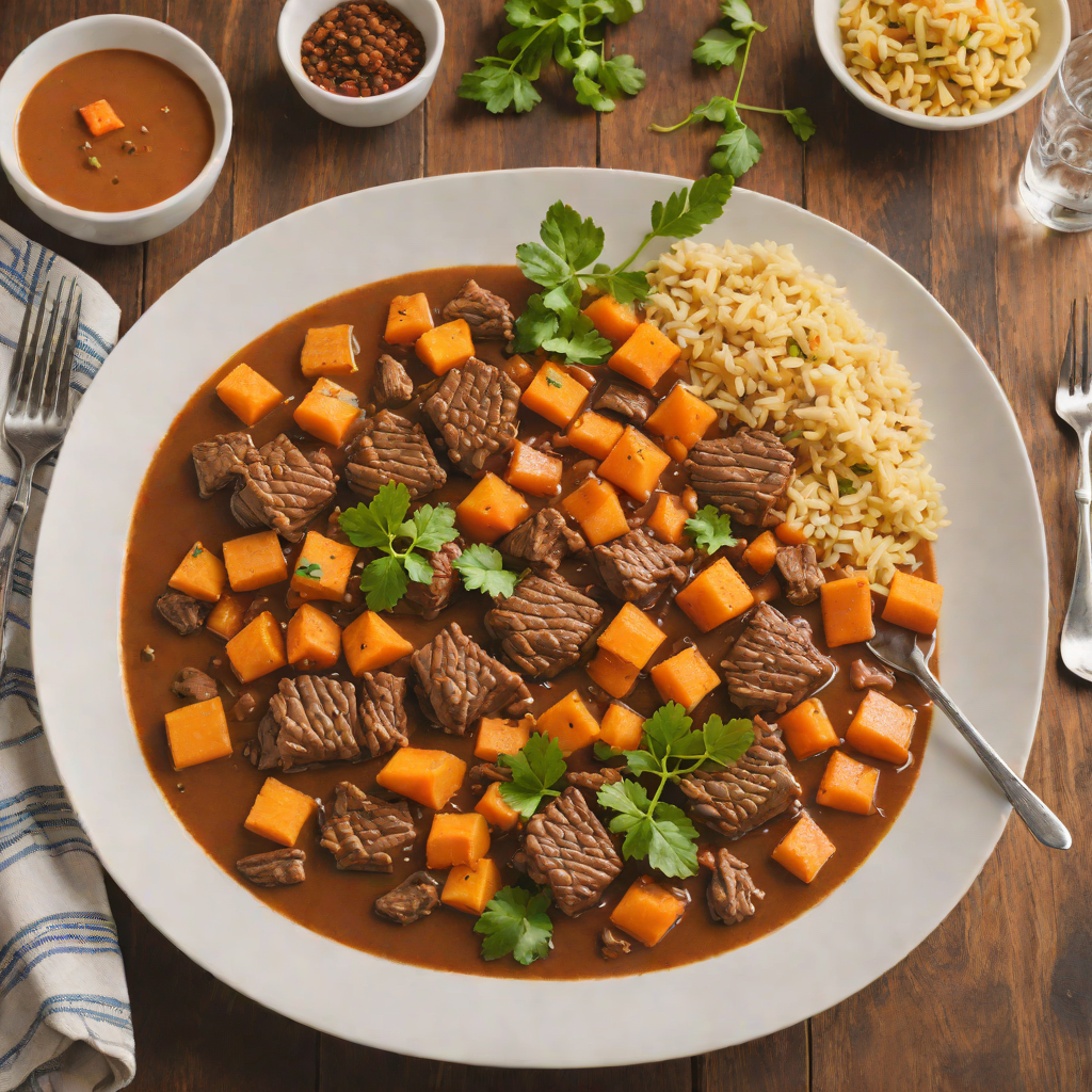 Slow-Cooked Caribbean Beef Stew with Sweet Potatoes