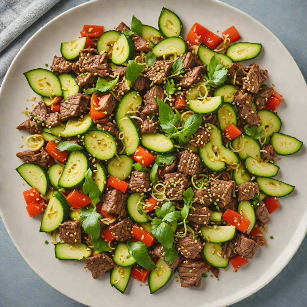 Beef and Zucchini Stir-Fry with Ginger and Scallions