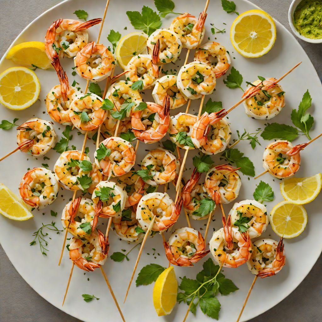 Citrus-Marinated Grilled Shrimp Skewers with Garlic Herb Butter