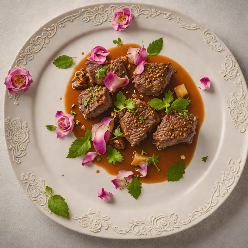 Slow-Braised Lamb with Damask Rose and Warm Spices