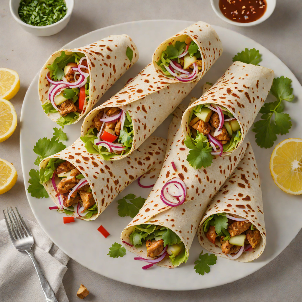 Za’atar-Spiced Chicken Shawarma Wraps with Pickled Turnips