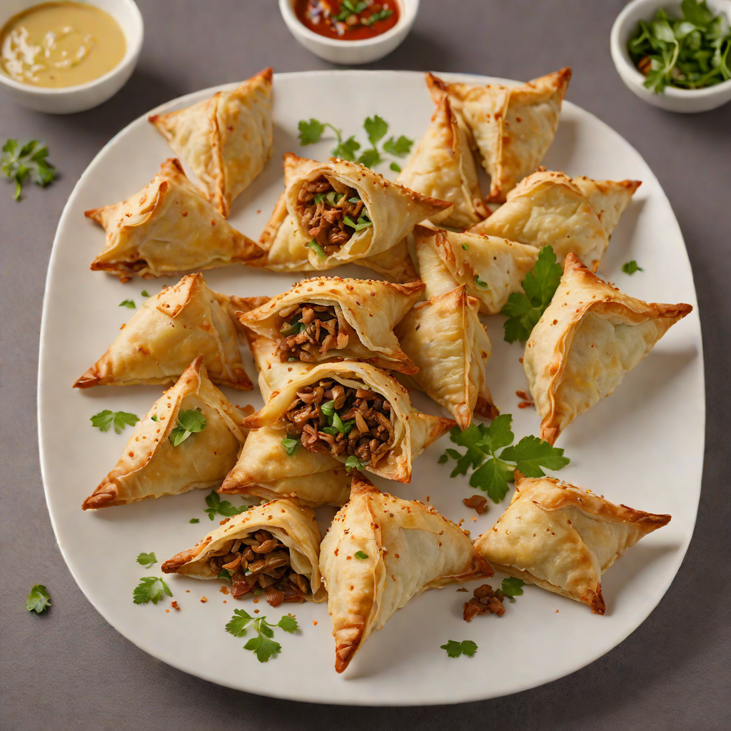 Pan-Fried Sambusas with Spiced Beef and Onion Filling