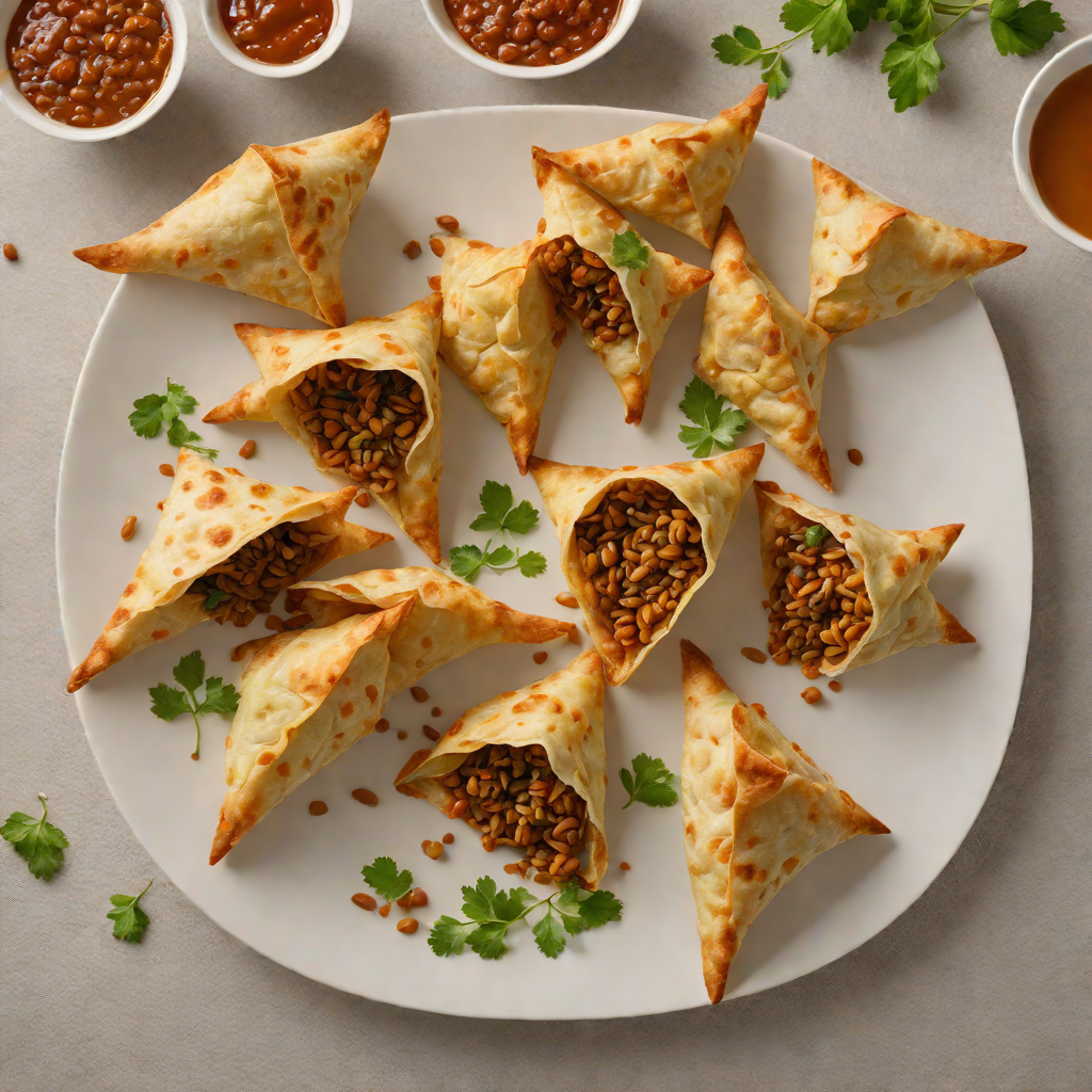 Baked Lentil Sambusas with Spiced Filling