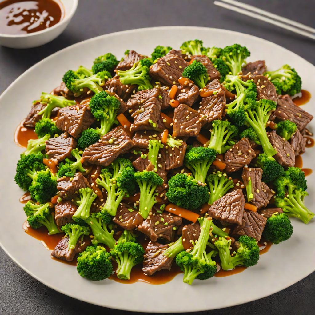 Stir-Fried Beef with Ginger and Broccoli in Oyster Sauce