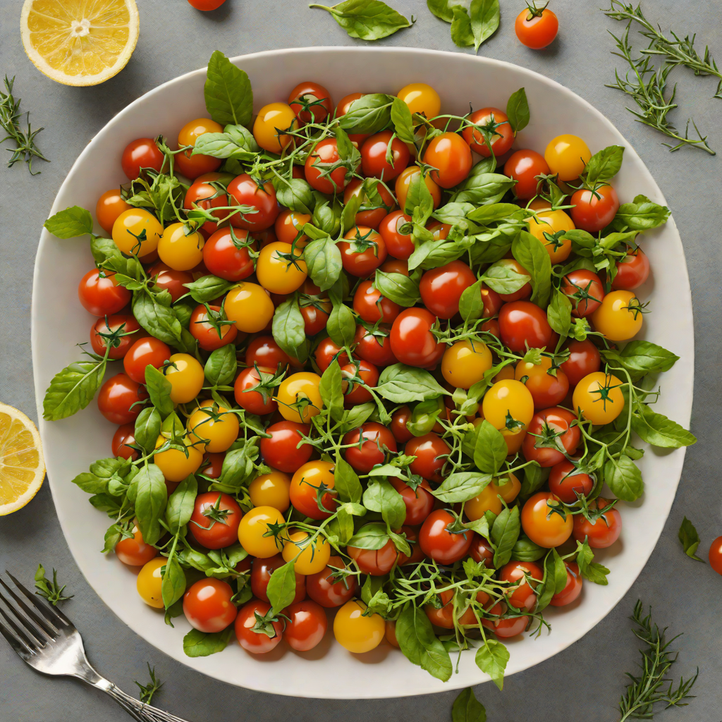 Pan-Roasted Cherry Tomato and Herb Salad with Lemon Vinaigrette