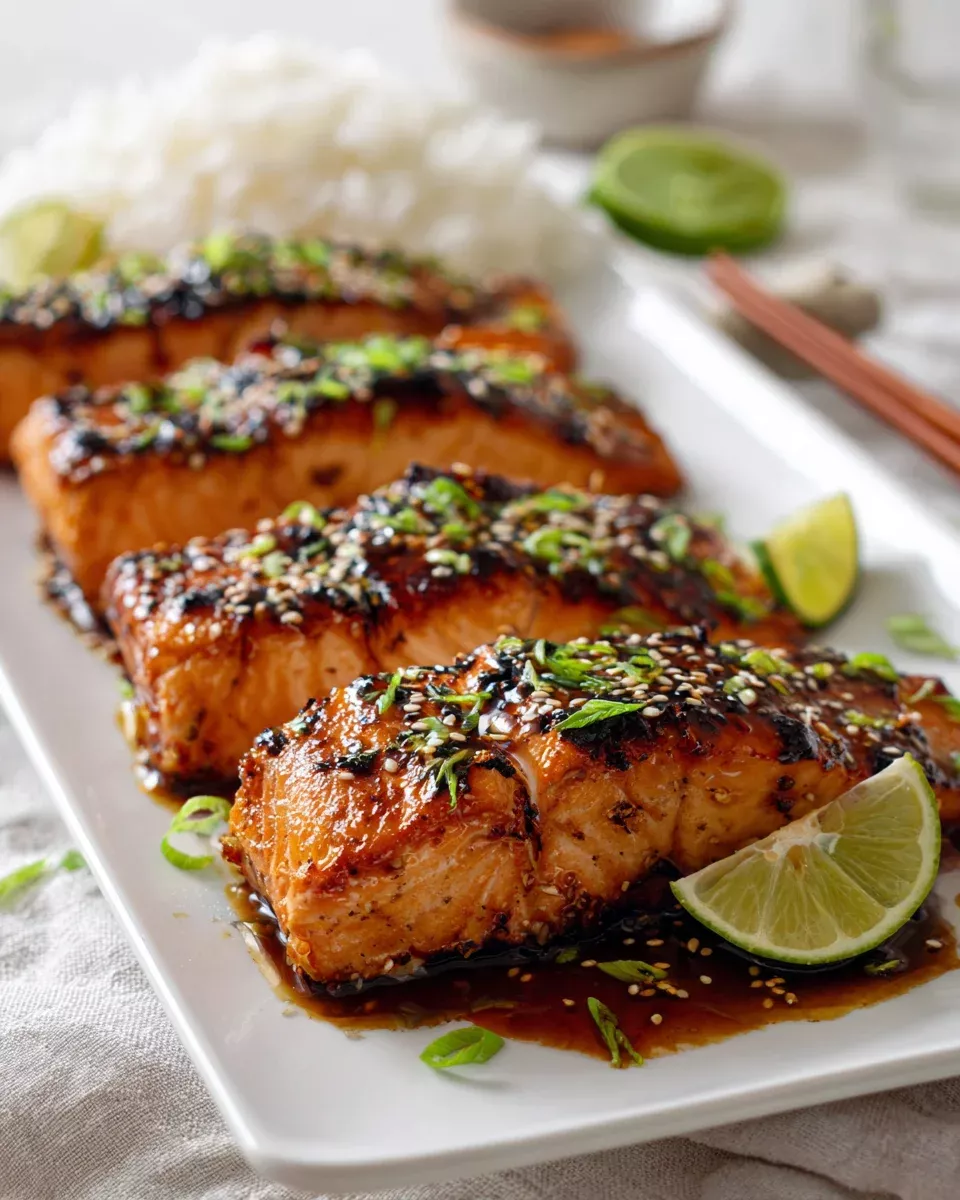 Sesame-Soy Glazed Salmon with Quinoa