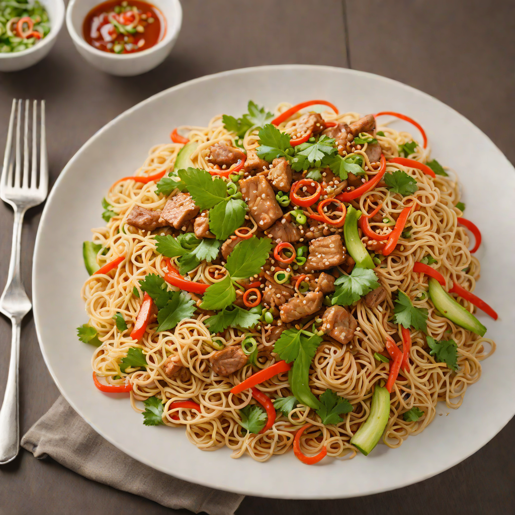 Spicy Pork Stir-Fry with Shirataki Noodles