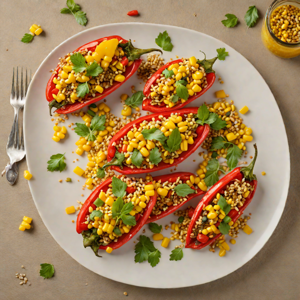 Stuffed Andean Peppers with Quinoa and Spiced Corn