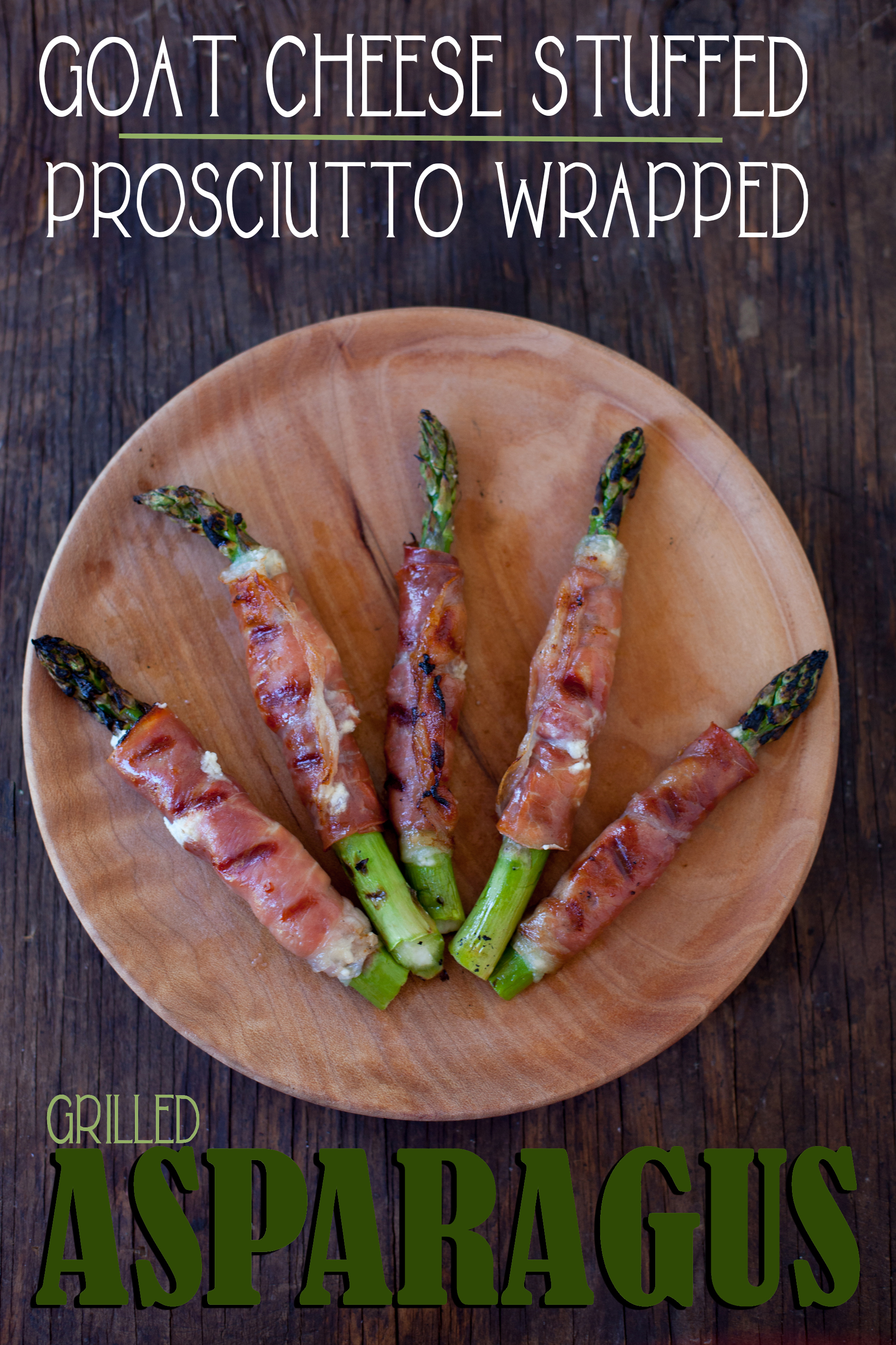 Prosciutto-Wrapped Asparagus with Herbed Goat Cheese