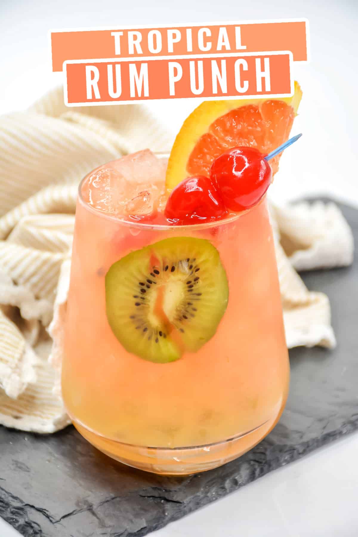 Tropical Coconut Peach Rum Punch