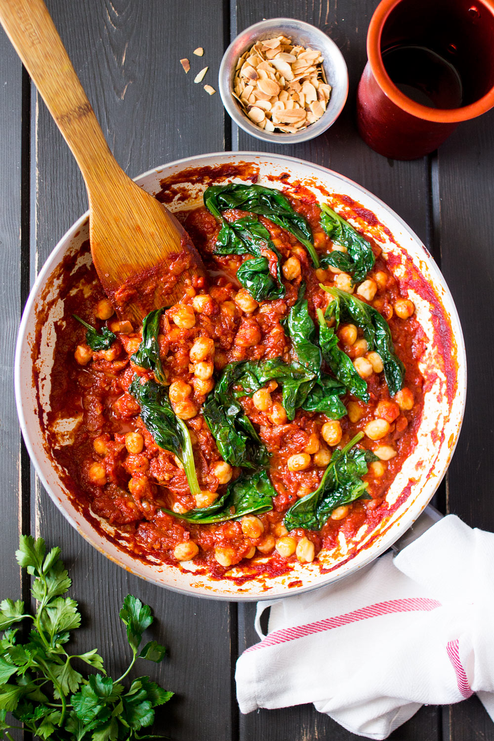 Chickpea and Spinach Fabada Asturiana Stew