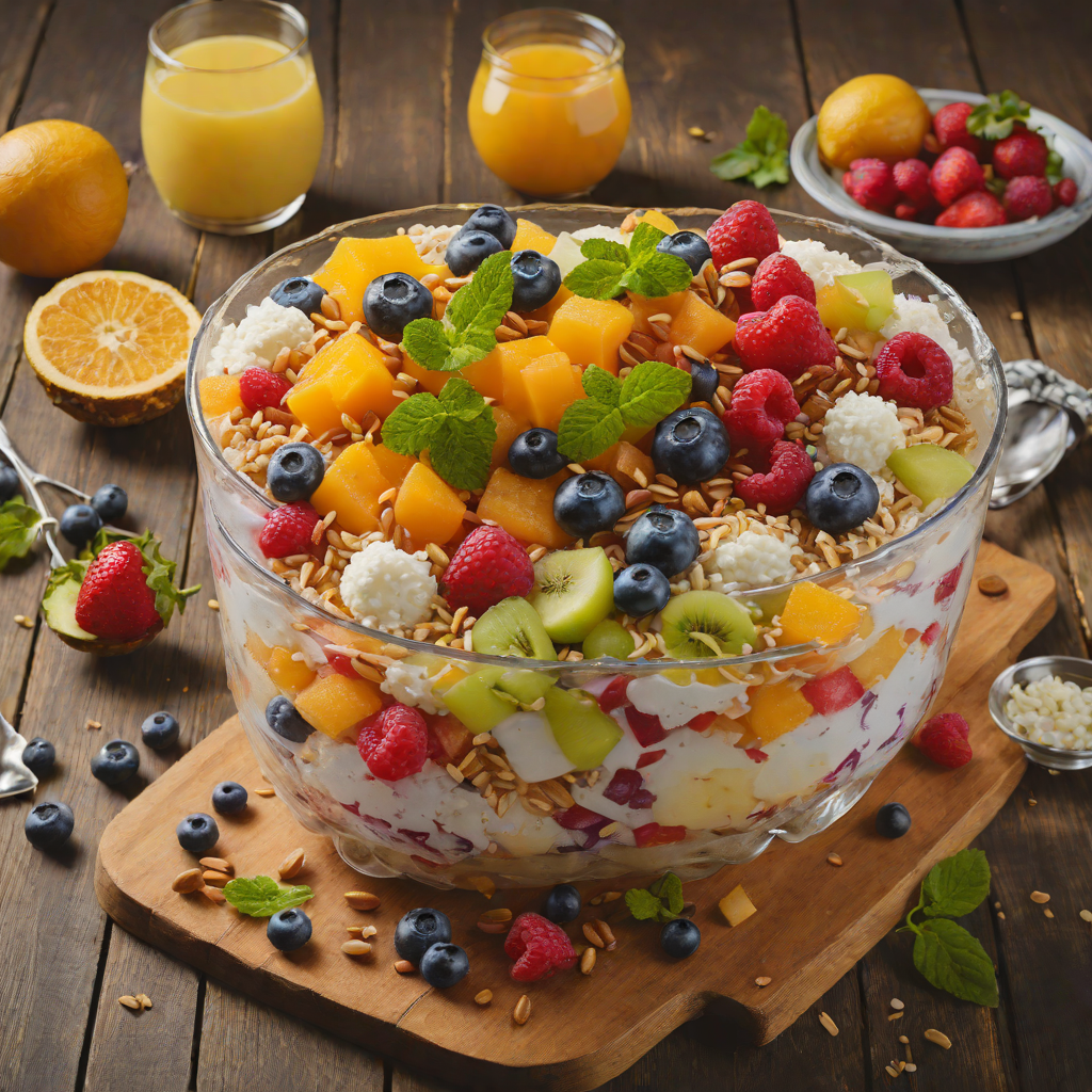Chilled Halo-Halo with Mixed Fruits and Sweetened Beans
