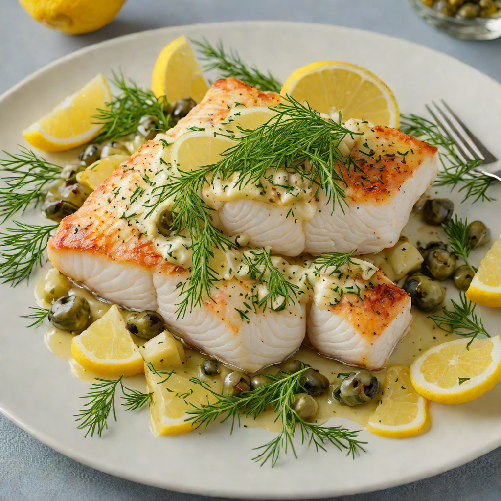Baked Cod with Lemon-Caper Butter and Fresh Dill