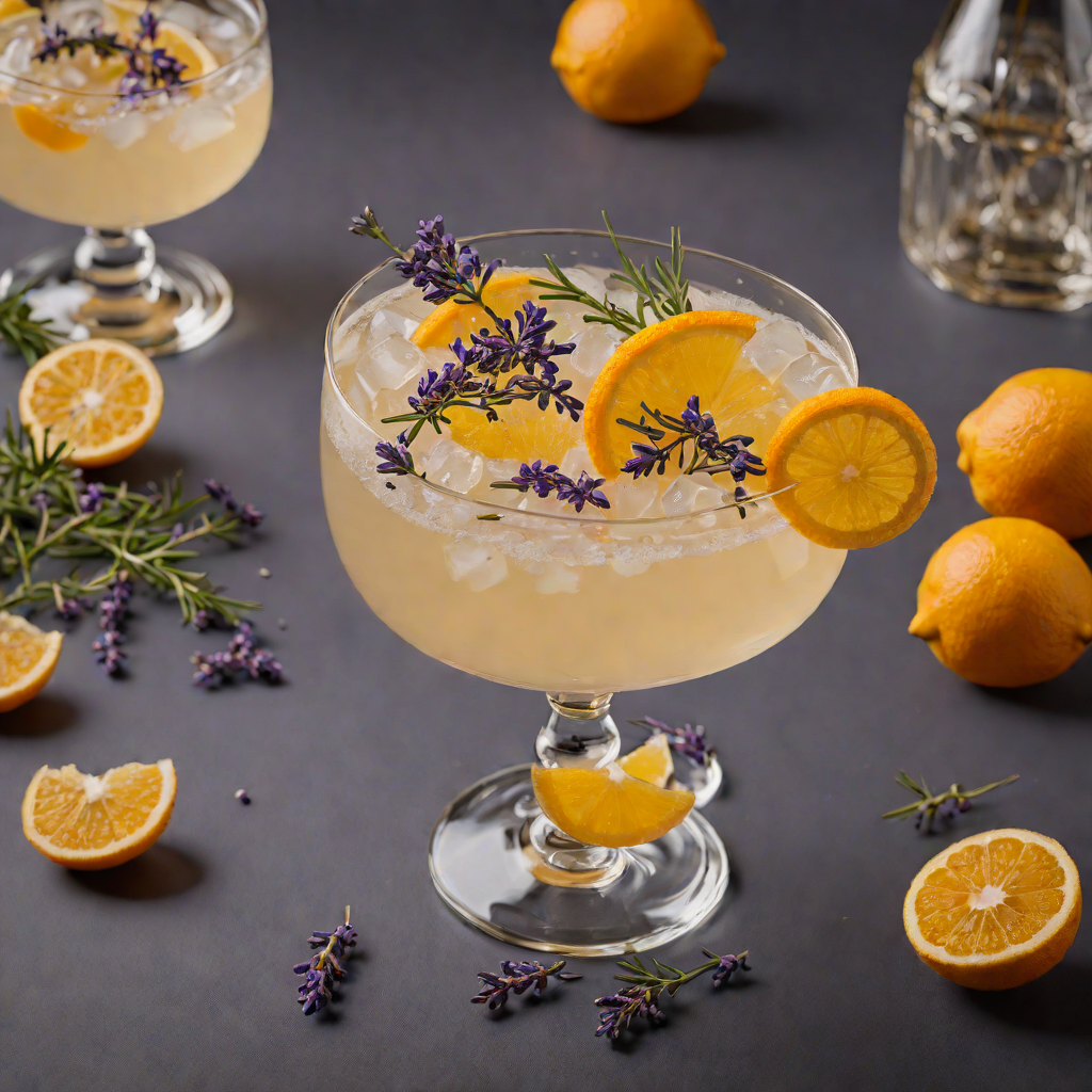 Shaken Citrus-Gin Sour with Lavender Honey