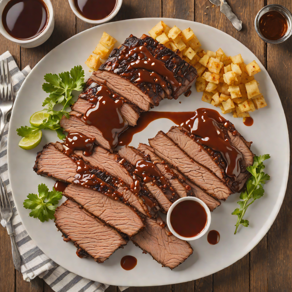 Grilled Mesquite-Smoked Brisket with Texas-Style Barbecue Sauce