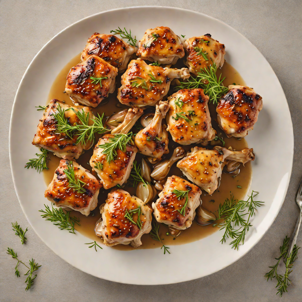Sautéed Chicken Thighs with Roasted Garlic and Thyme