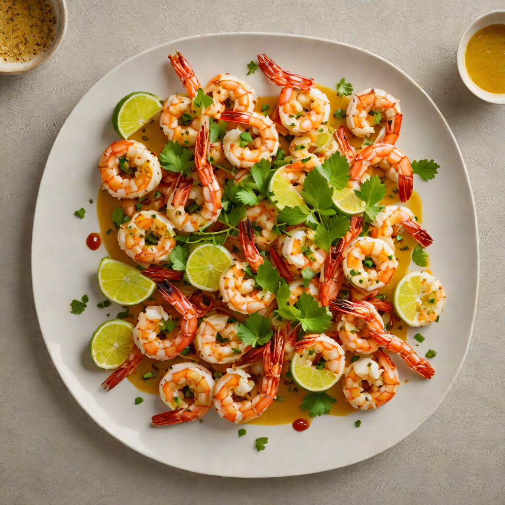 Sautéed Ginger Garlic Shrimp with Chili-Lime Butter