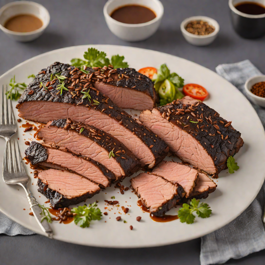 Slow-Smoked Brisket with Coffee-Chipotle Rub