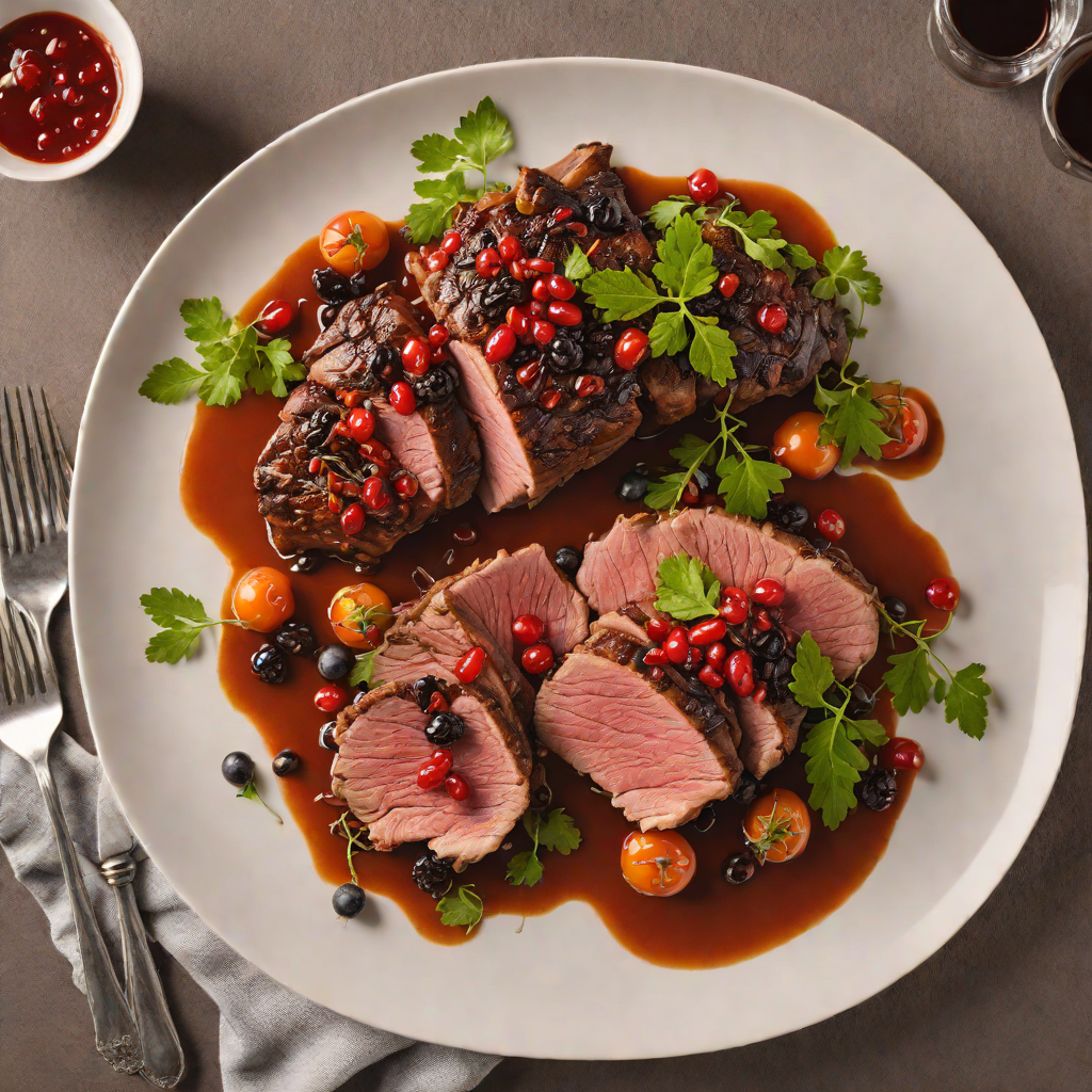 Slow-Roasted Kangaroo Shoulder with Pepperberry and Bush Tomato Glaze