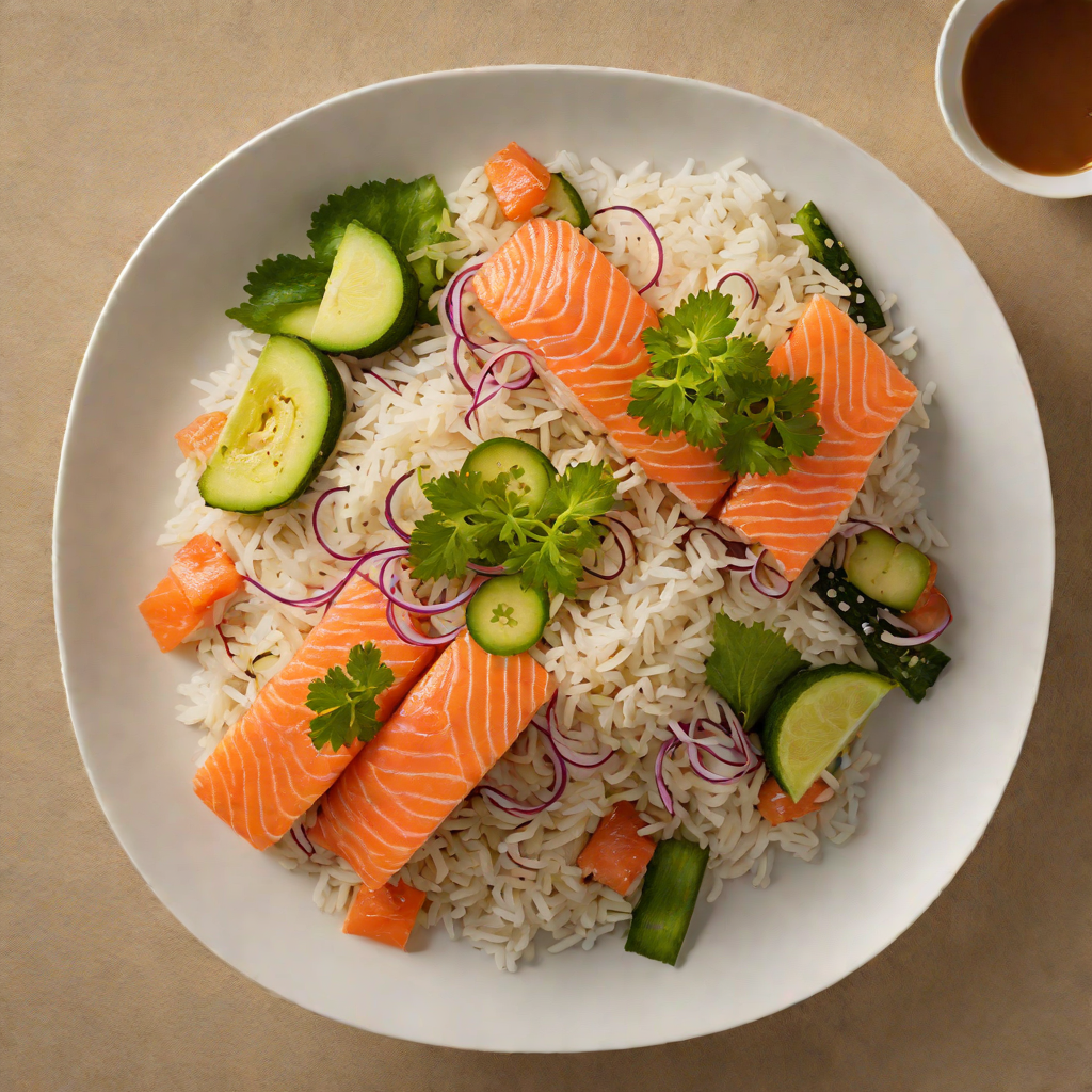 Sushi-Style Salmon Rice Bowl with Pickled Ginger