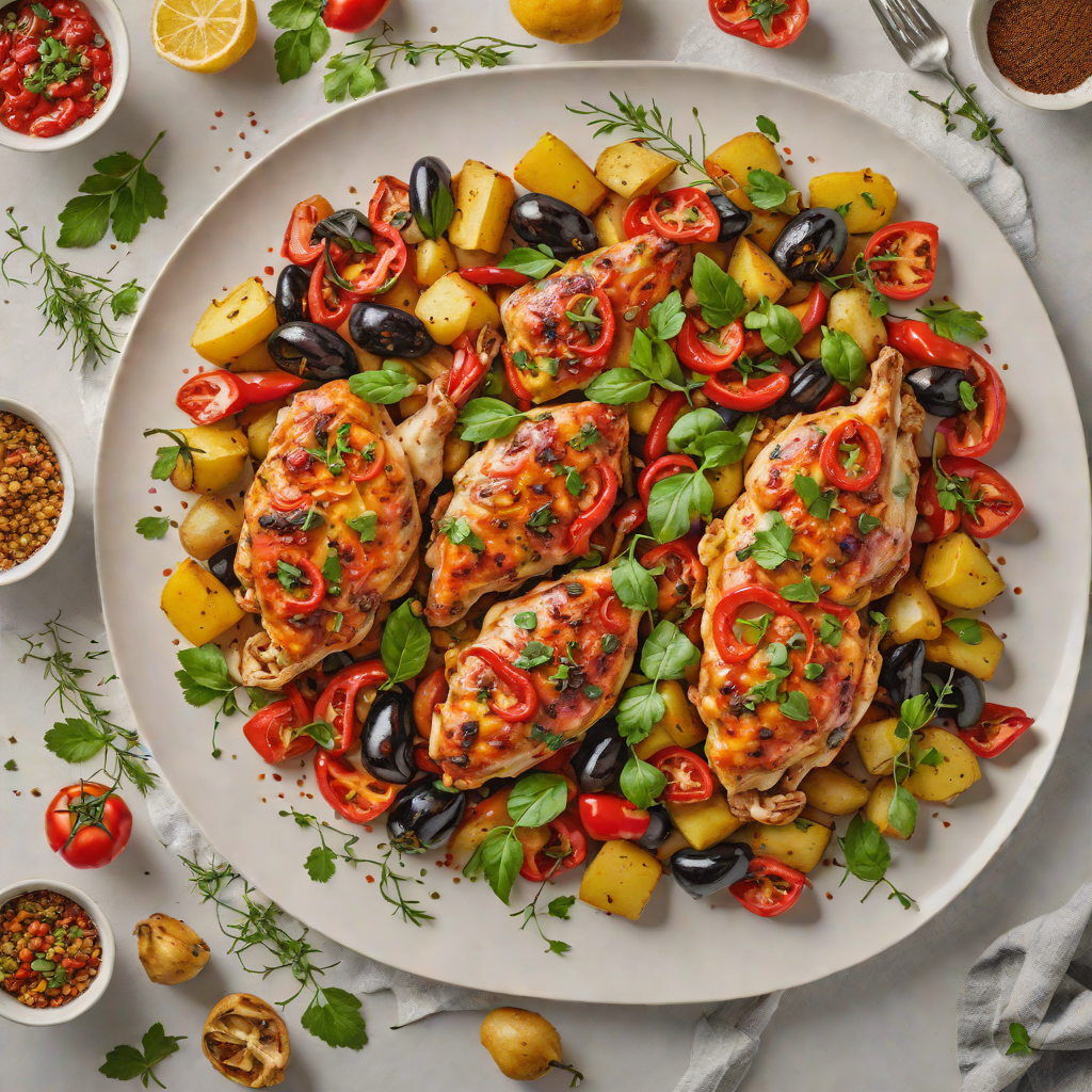 One-Pan Spanish Chicken with Roasted Peppers and Potatoes