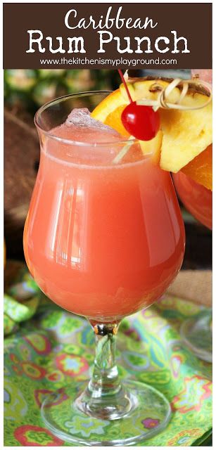 Blended Spiced Rum Tropical Punch