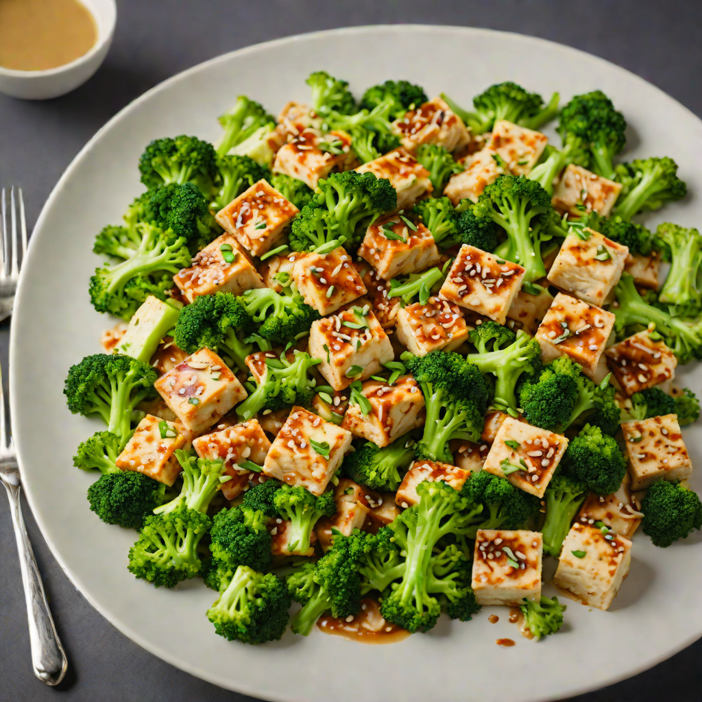 Sautéed Ginger Garlic Tofu with Broccoli