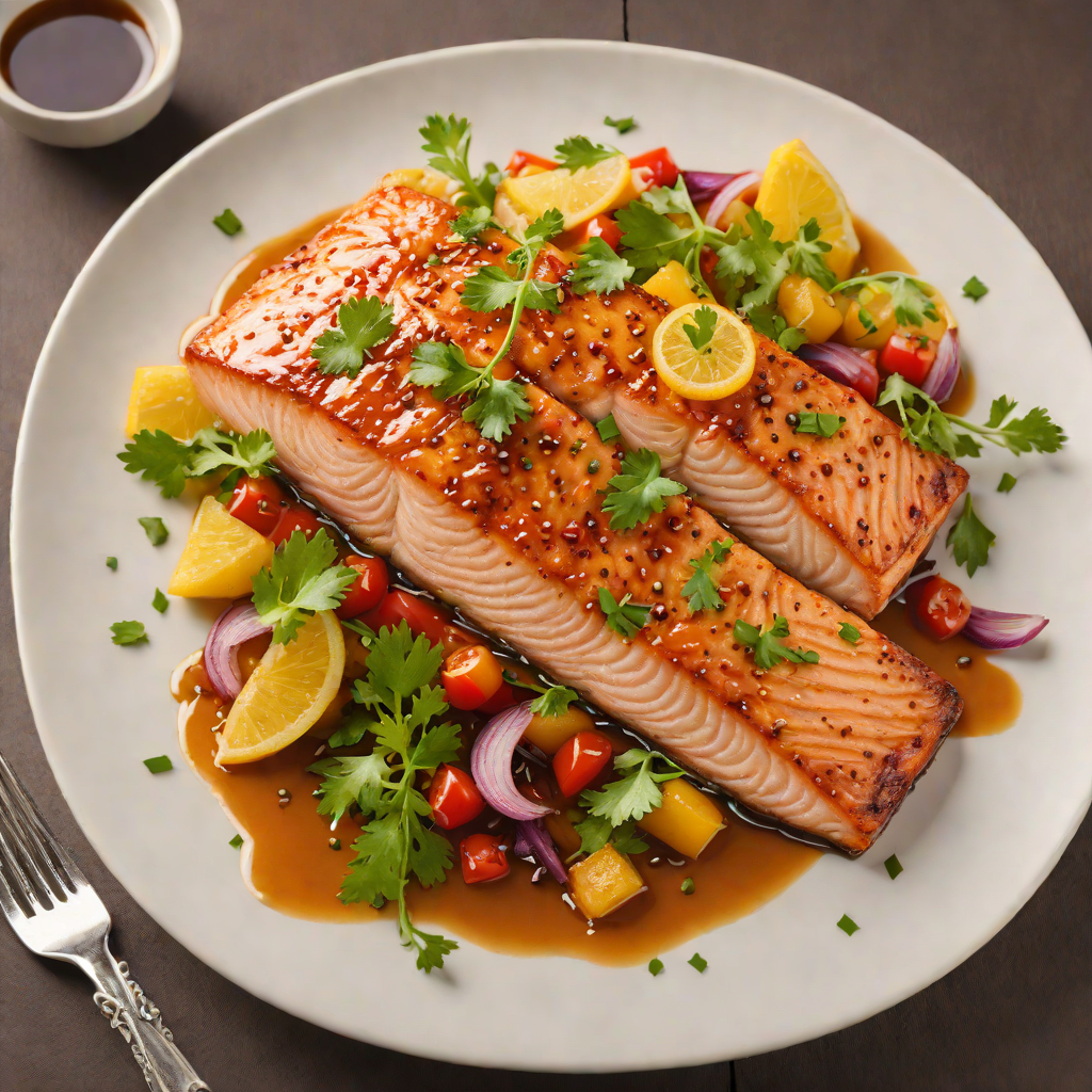 Pan-Seared Spicy Honey Glazed Salmon