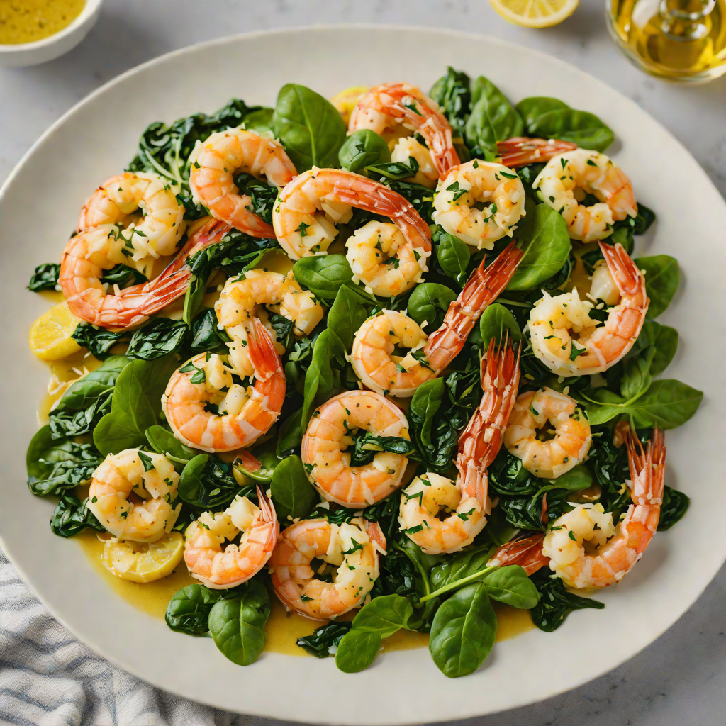 Quick Sautéed Garlic Butter Shrimp with Spinach