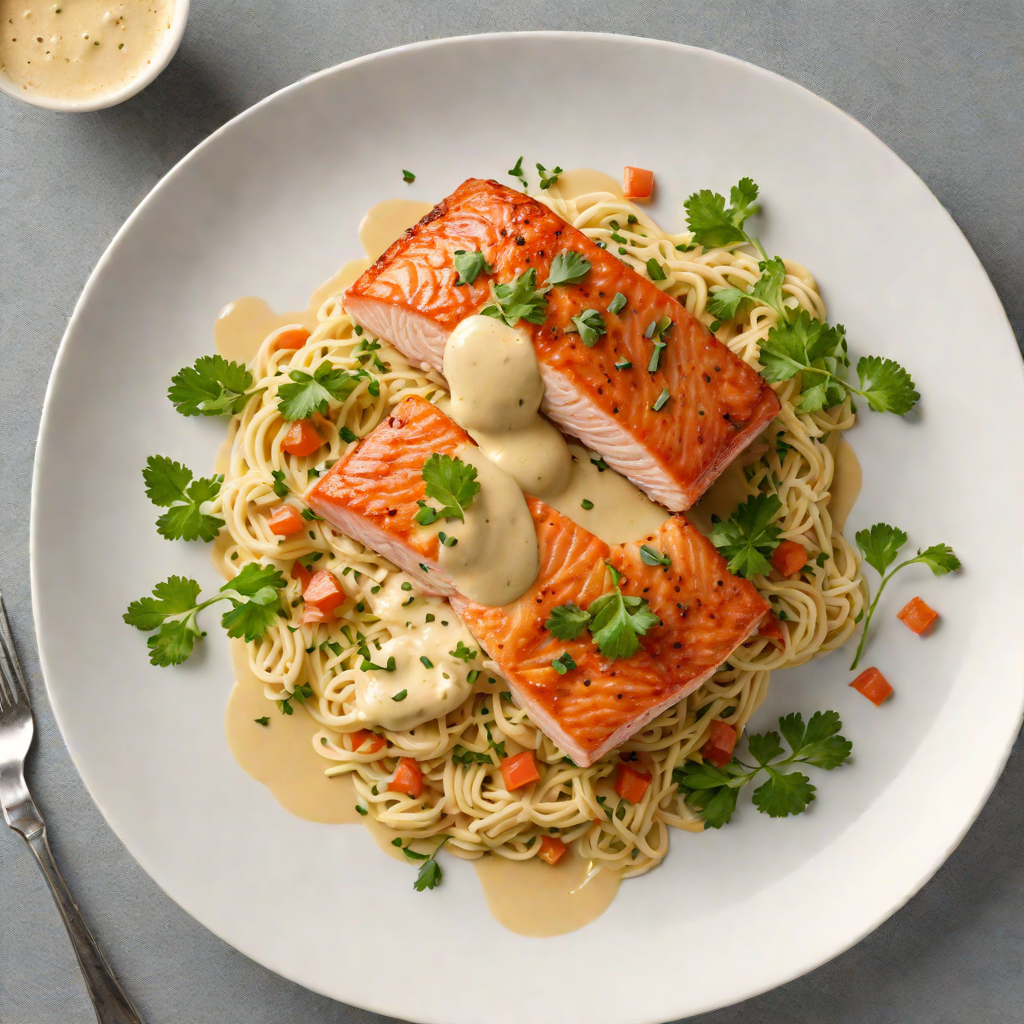 Pan-Seared Salmon with Spiced Indian-Inspired Yogurt Sauce