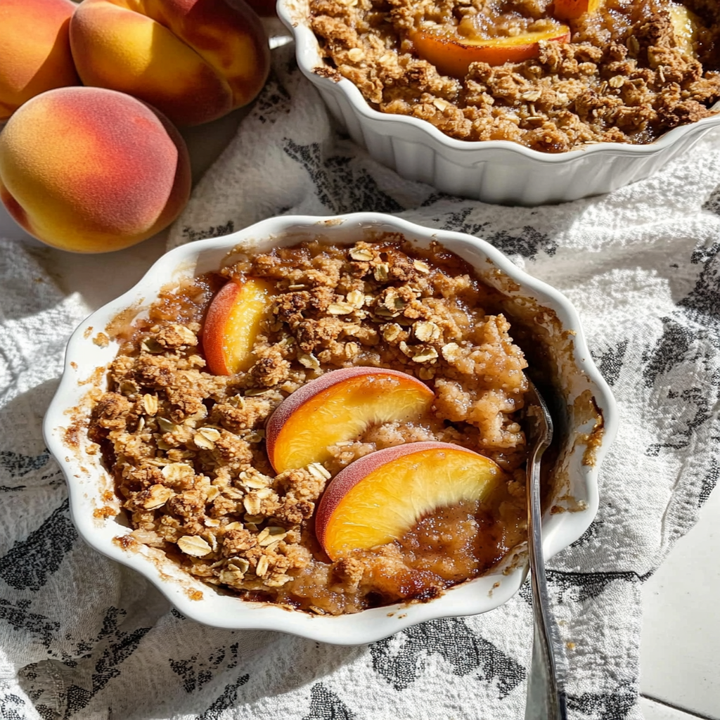 Antiquated Peach Crisp with Oat Topping
