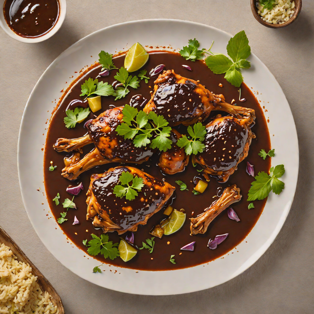Braised Chicken in Smoky Oaxacan Mole Negro