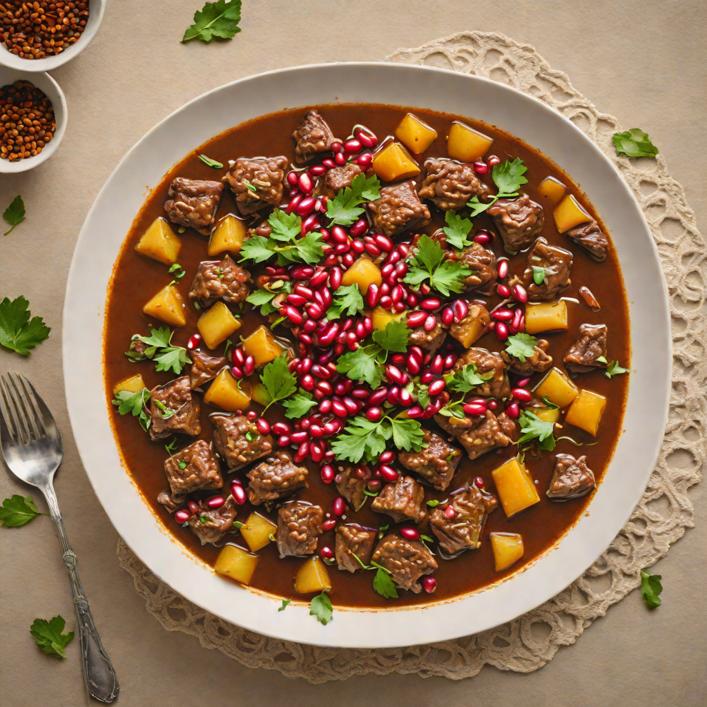 Slow-Simmered Iraqi Lamb Stew with Sumac and Pomegranate Molasses