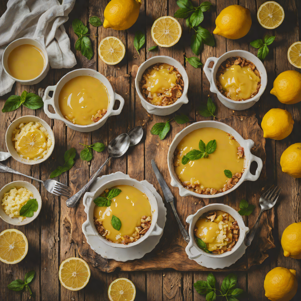 Lemon Self-Saucing Pudding with Citrus Curd Base