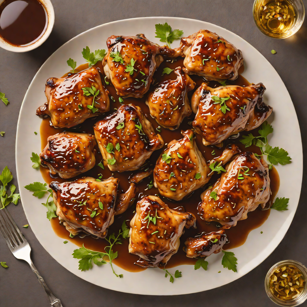 Smoky Whiskey Maple-Glazed Chicken Thighs