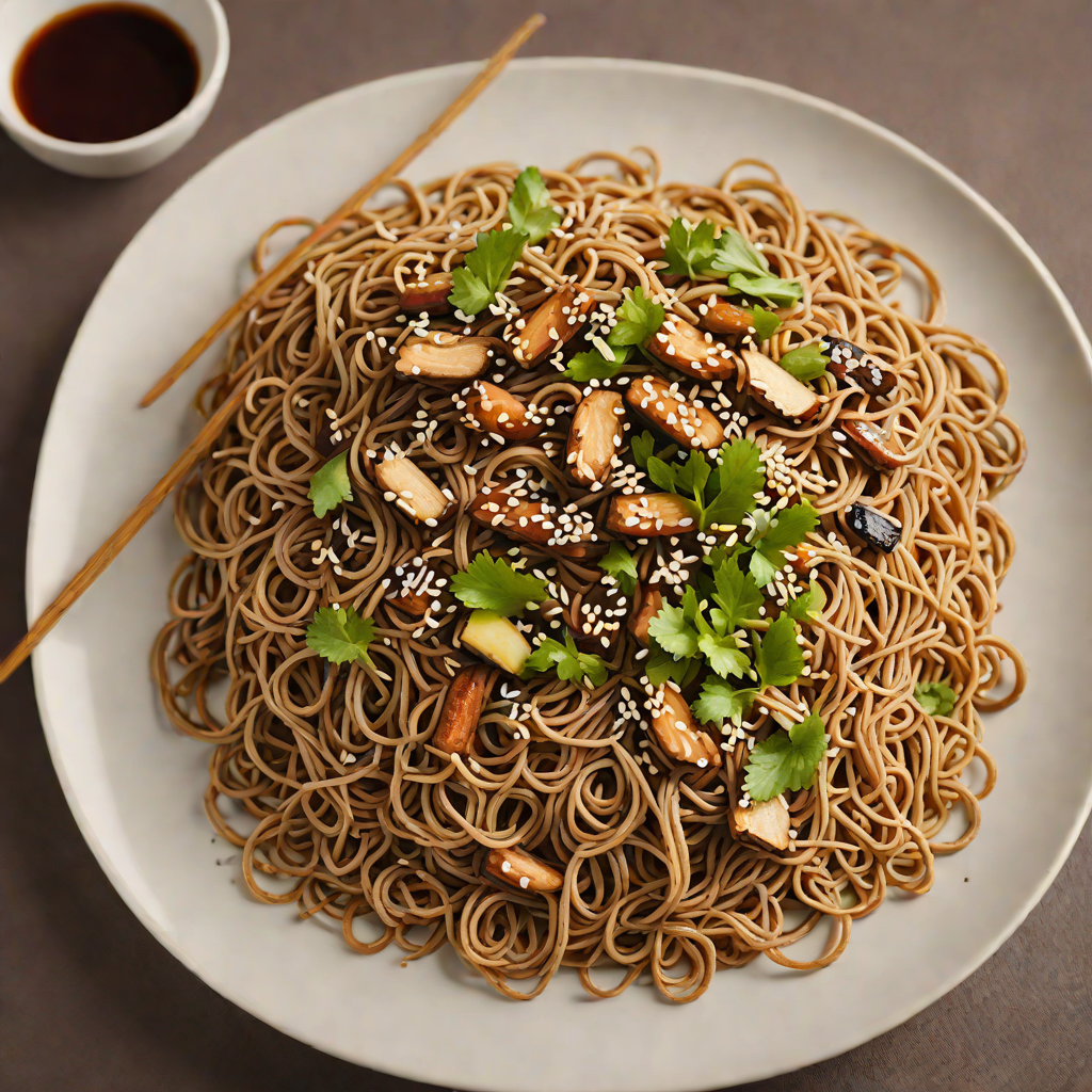 Stir-Fried Soba Noodles with Sesame and Shiitake Mushrooms
