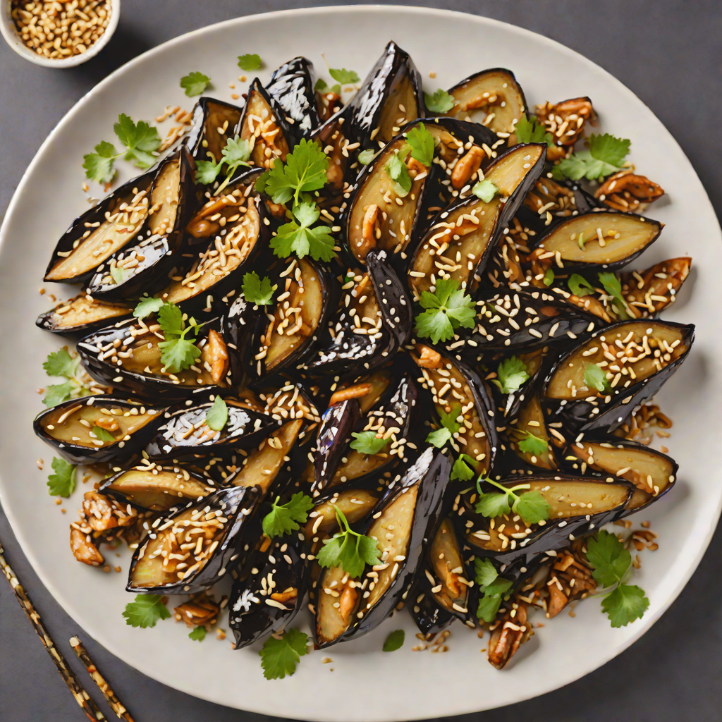 Stir-Fried Garlic Eggplant with Soy and Sesame