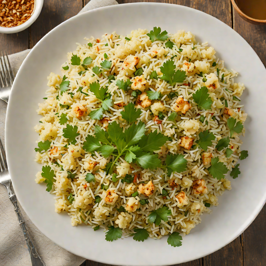 Sautéed Cauliflower Rice with Garlic and Cilantro